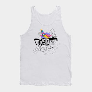 Caticorn Is My Valentine, Unicorn Valentine Tank Top